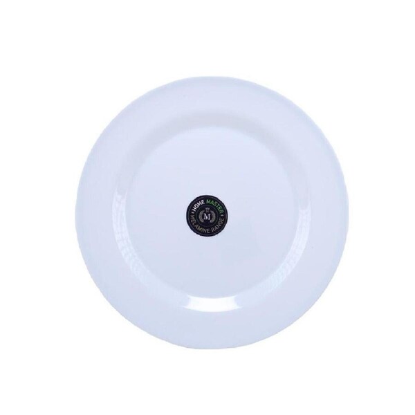 Home Master 6PCE Melamine Plate Round Lightweight Chip Scratch Resistant 20cm - White