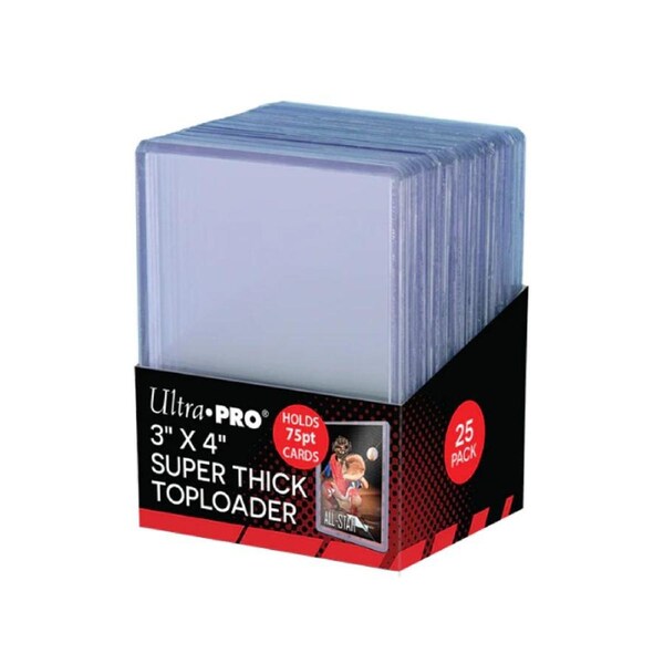 Ultra Pro 3'' x 4'' Super Thick Toploaders 75pt Thick Clear Card Topload Holders