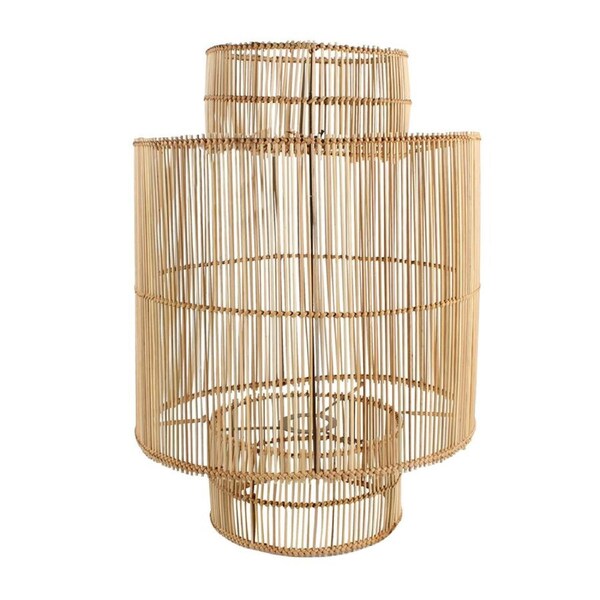 Maine & Crawford Asha 40cm Wooden Lampshade Cover For Floor Table Lamp Natural