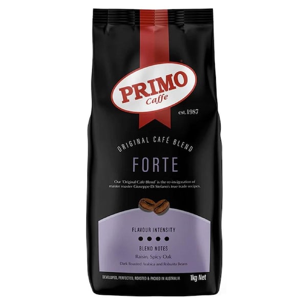 Primo Caffe Original Cafe Blend Dark Roasted Rasin/Oak Forte 1kg Coffee Beans