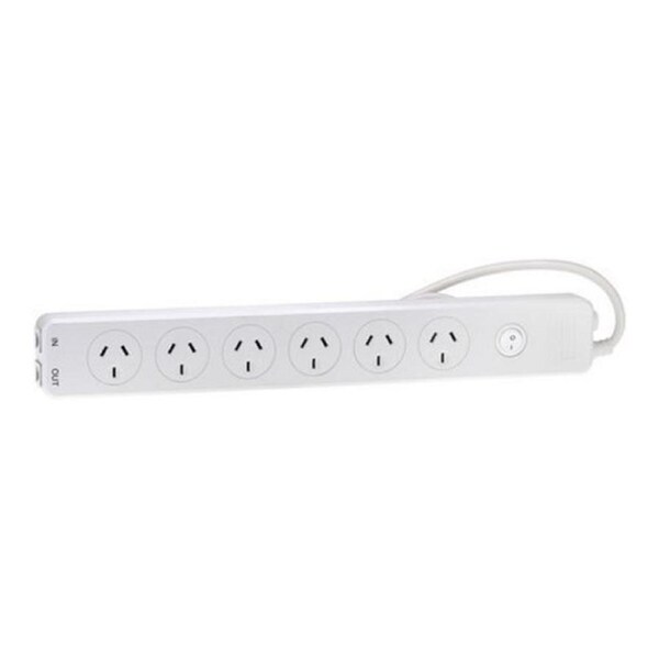 6 Outlet Mains Power Board w/ RJ12 Protection & 1.8m Cord