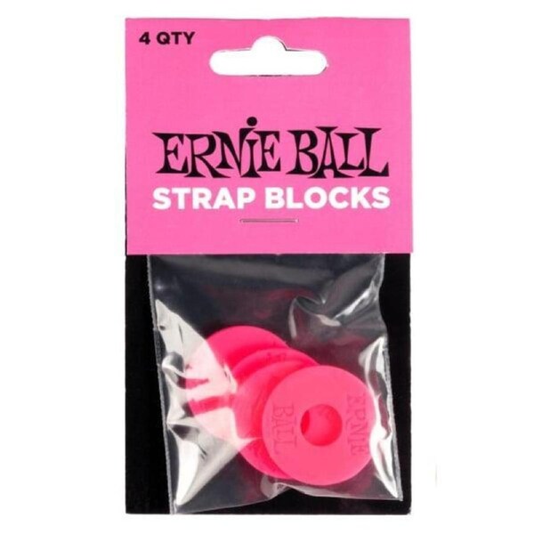 Ernie Ball Strap Blocks 4pk - Pink