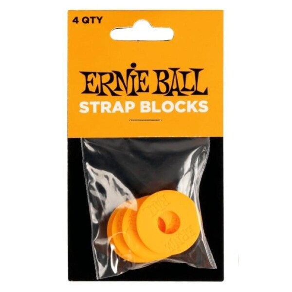 Ernie Ball Strap Blocks 4pk - Orange