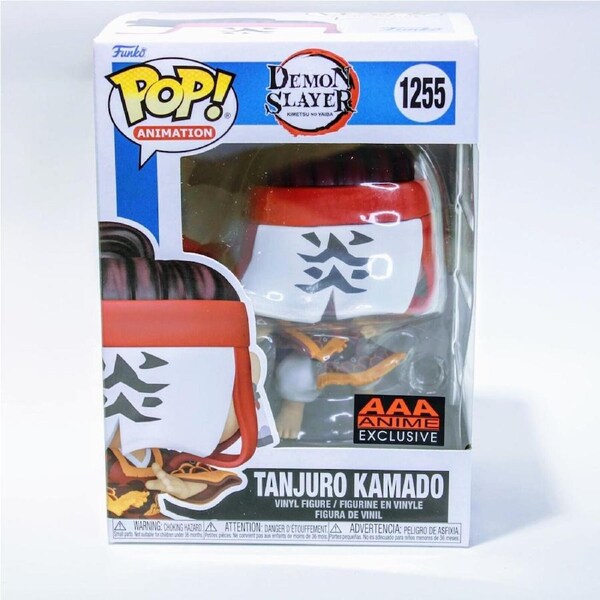 DEMON SLAYER: KIMETSU NO YAIBA TANJURO KAMADO POP! VINYL FIGURE - AAA ANIME EXCLUSIVE 1255 stickered as picture with protector