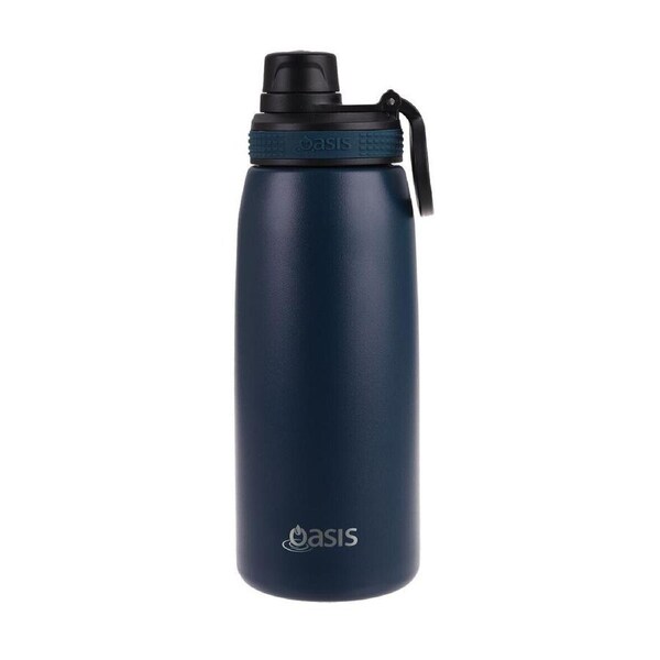 Oasi 780mL Double Walled Insulated Sports Bottle w/ Screw Cap - Navy