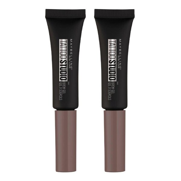 2 x Maybelline Tattoo Studio Waterproof Brow Gel 6.8mL - 257 Medium Brown