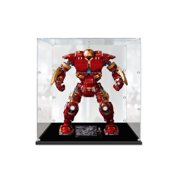 Acrylic Display Case for LEGO 76210 Marvel Super Heroes Hulkbuster Figure Storage Box Dust Proof Glue Free