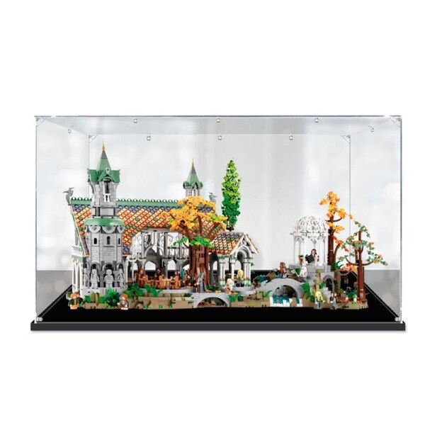 Acrylic Display Case for LEGO 10316 ICONS The Lord Of The Rings Rivendell Figure Storage Box Dust Proof Glue Free
