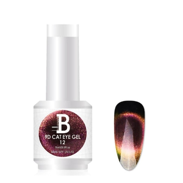 Billionaire 9D Magnetic Cat Eye UV LED Gel Nail Polish Soak Off Varnish 12 15ml