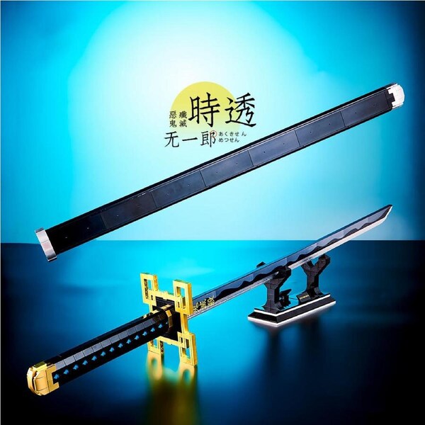 Demon 1515 Slayer Sword Tanjirou Kamado Building Set with Scabbard & Stand Compatible with LEGO for Kids 8+