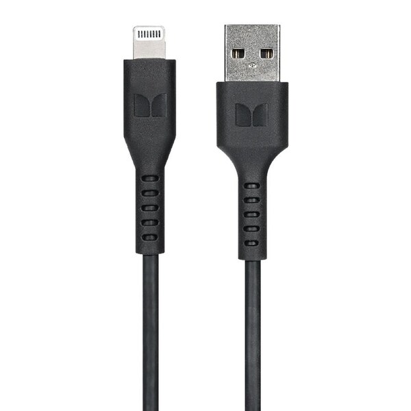 Monster 2M MFI-Certified Lightning to USB-A Charging/Sync Cable For iPhone BLK