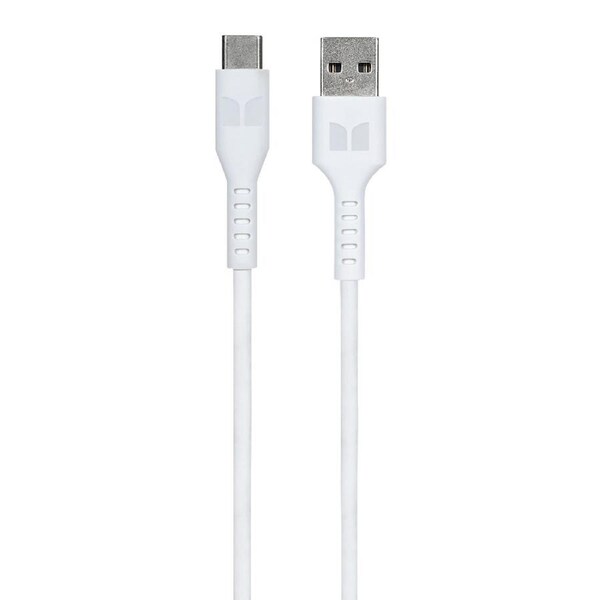 Monster TPE 2M USB-C to USB-A Android Phone Charging/Sync Power/Data Cable White