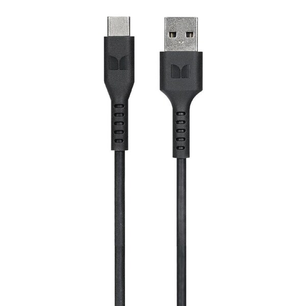 Monster TPE 1.2M USB-C to USB-A Phone Charging/Sync Power/Data Cable Black