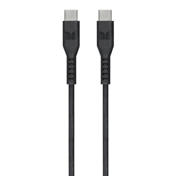 Monster TPE 2M USB-C to USB-C Android Phone Charging/Sync Power/Data Cable Black