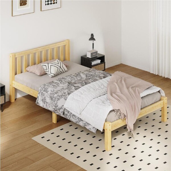 ALFORDSON Bed Frame Single Size Fenella Wooden Base (Oak)
