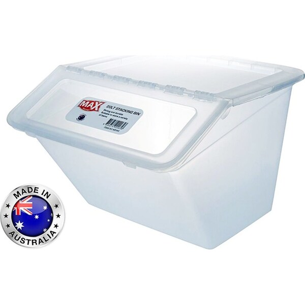 2 x Stackable Storage Box 20L Home Clean Pantry Wardrobe Organiser Containers