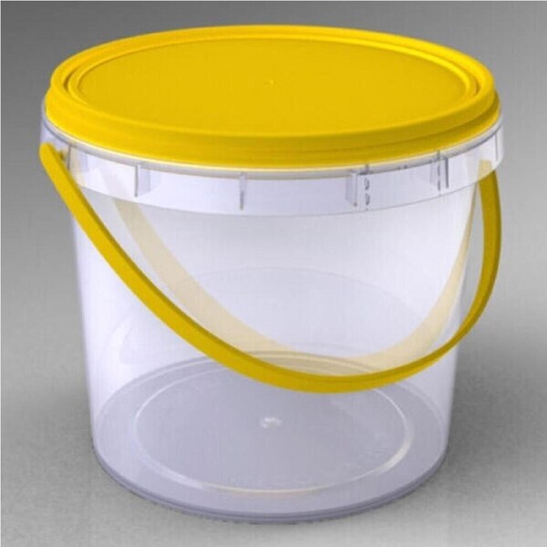 20x 1.2L Plastic Honey Bucket Barrel Pails Tamper Proof Lid Food Grade Container