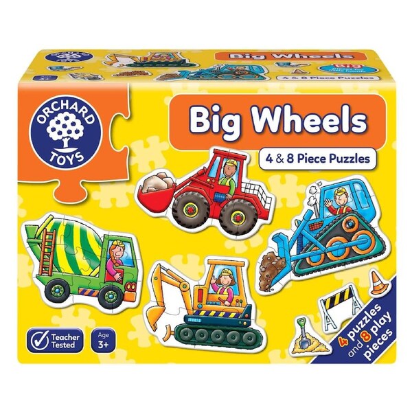 Orchard Toys - Big Wheels Jigsaw Puzzle - 4 X 8 Piece