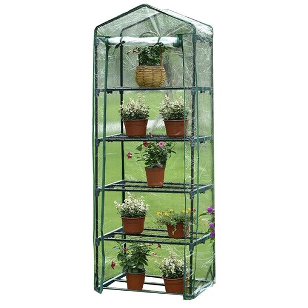 5 TIERS Flower Greenhouse Garden Shed Complete with Frame and Pvc