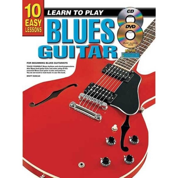 10 Easy Lessons Blues Guitar Book/CD/DVD