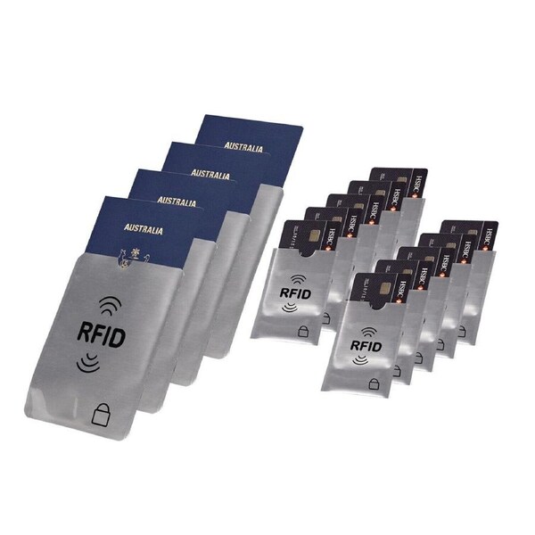 14X RFID Blocking Sleeve Secure Passport Credit Card ID Protector Anti Scan Safe