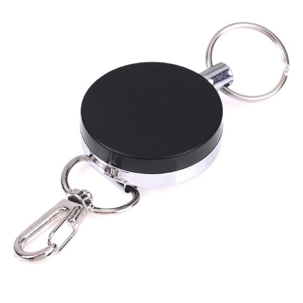 Security ID Pass Retractable Badge Holder Clip Keyring