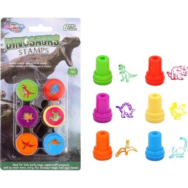 30PCS Mixed Dinosaurs Series Fun Stamps Kids Activity Rewards Stampers Toys