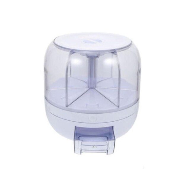 Rice Storage Cereal Dispenser Grain Container 360 Degree Rotating Dry Food Box - 10L