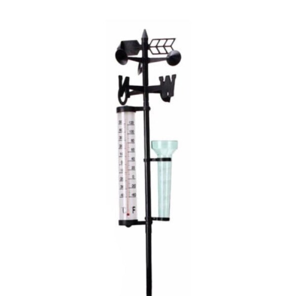 Outdoor Garden Weather Station Meteorological Measurer Vane Tool Wind Rain Gauge