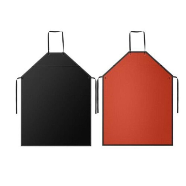 Waterproof PVC Plastic Apron Heavy Duty PU Black Orange Protective Industrial