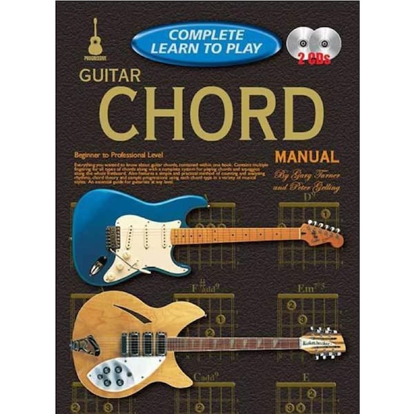 Progressive Complete Learn To Play Guitar Chord Manual Book/CD(2) Book