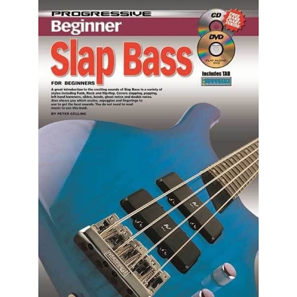 Progressive Beginner Slap Bass Book with CD/DVD
