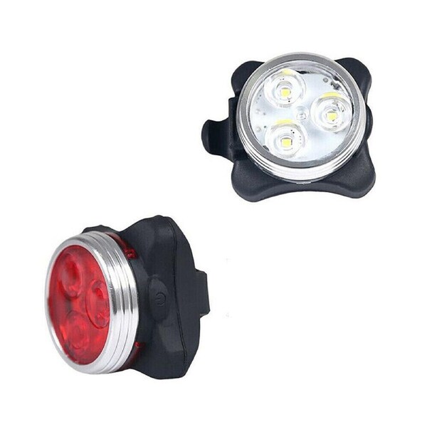 USB Rechargeable Bicycle Bike Lights IPX4 Waterproof Front Rear Tail Light Lamp