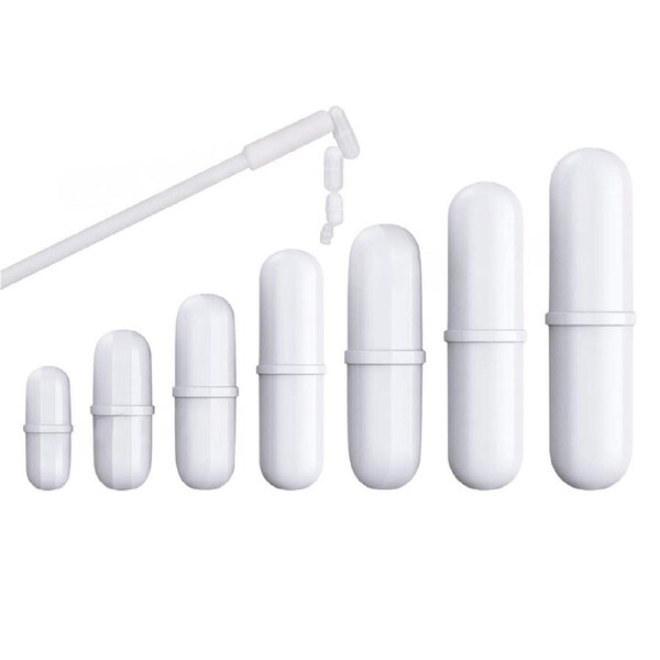 Magnetic Stirrer Bar Mixer TYPE PTFE Cover Stir Bar Stirred Solution Use - 7pcs