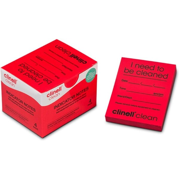 Clinell Clean Indicator Note 40 x 250 Red