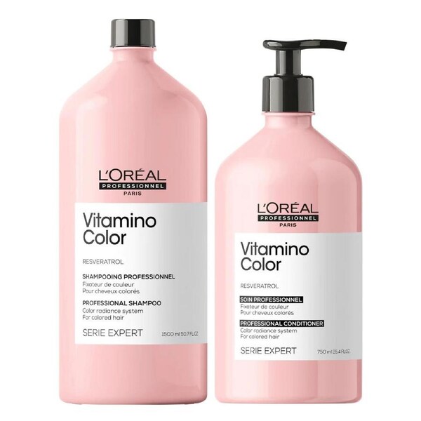 L'Oreal Professionnel Vitamino Colour Shampoo 1500ml & Conditioner 750ml Duo