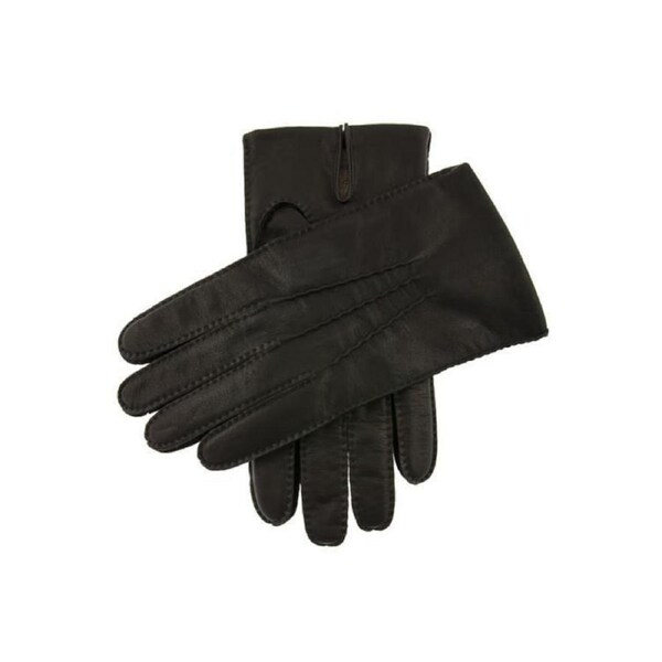 Dents Mens Cashmere Lined Handsewn Kangaroo Leather Gloves - Black X-Large