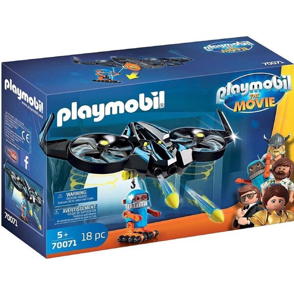Playmobil 70071 The Movie Robotitron with Drone 18pc