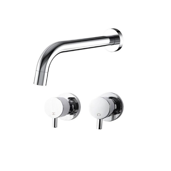 ACA Bathroom Lollipop Chrome Vanity Water Spout Shower Mixer Twin Taps Brass Faucet Set