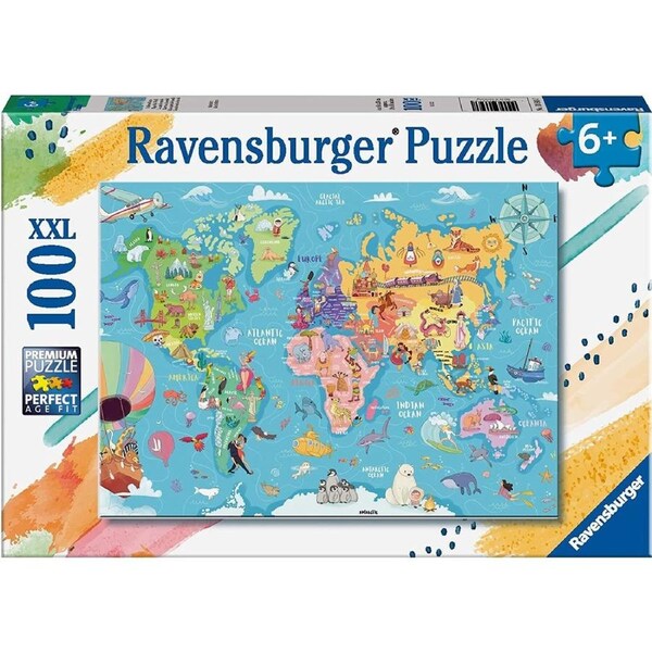 Ravensburger - Map of the World Puzzle 100 Piece