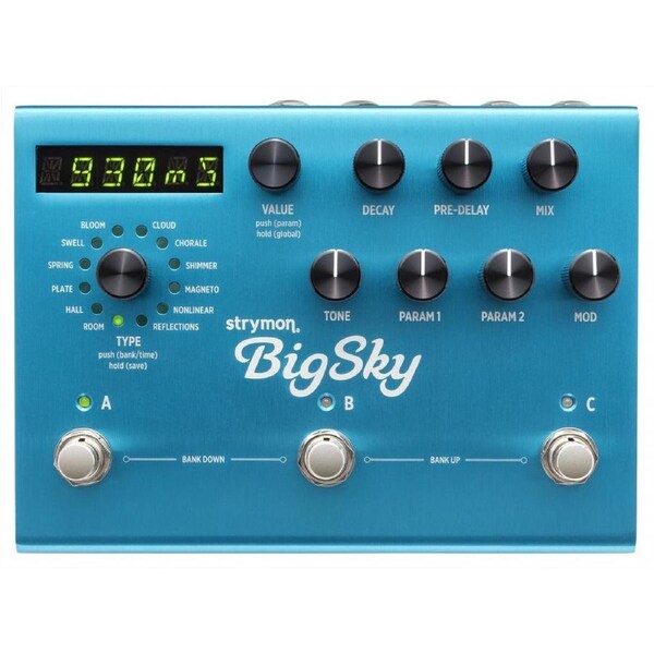 Strymon Big Sky Multi Dimensional Studio Reverb Effects Pedal