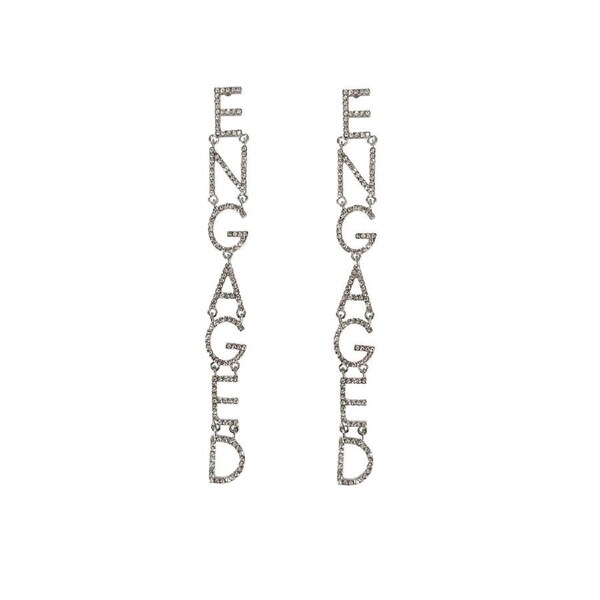 Culturesse Engaged Silver Plating Crystal Earrings Fashion For Pierced Ears