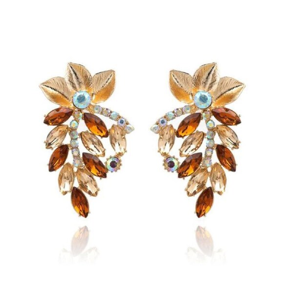 Culturesse Cecelia Crystal Rhinestone Glamour Earrings Fashion For Pierced Ears