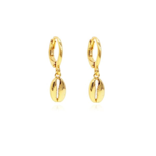 Culturesse Naomi Shell 18k Gold Plating Earrings Fashion For Pierced Ears Gold
