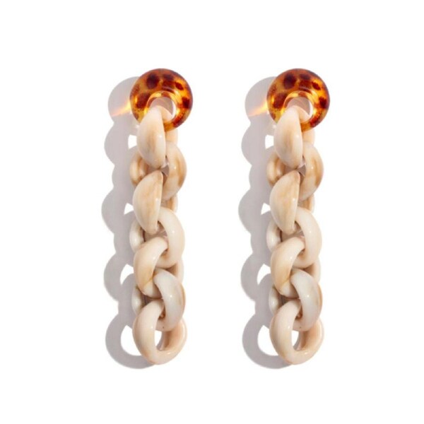 Culturesse Tahiti 95mm Dangle Earrings Fashion Jewellery For Pierced Ears Brown