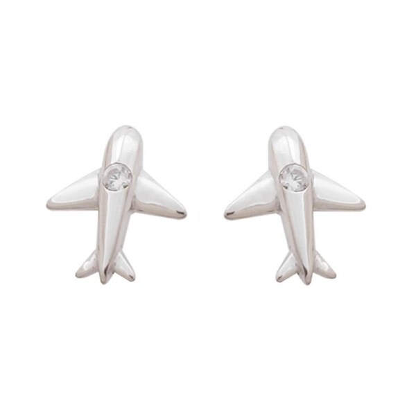 Culturesse 10mm Clear Zircon In The Air Dainty Stud Earrings Sterling Silver