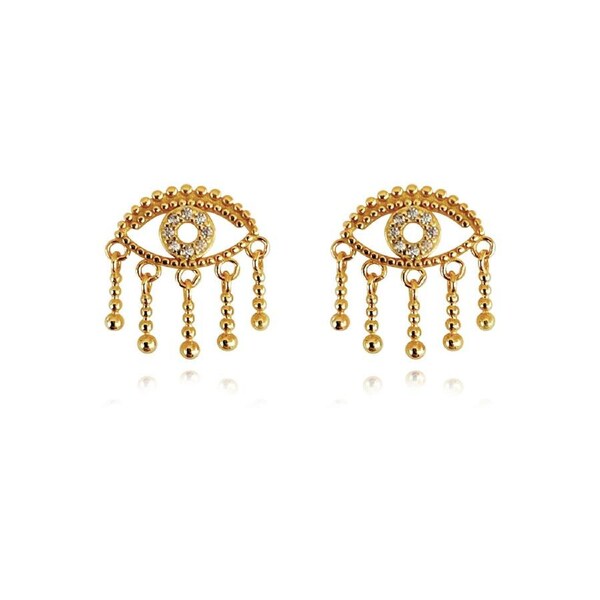 Culturesse Harmonie Sterling Silver 18K Gold Plating Earrings For Pierced Ears