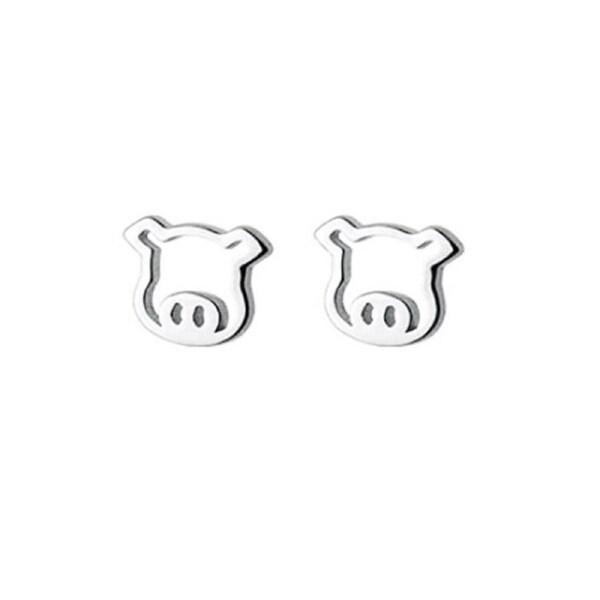 Culturesse 7mm Pipa The Piglet Dainty Stud Earrings Jewellery Sterling Silver