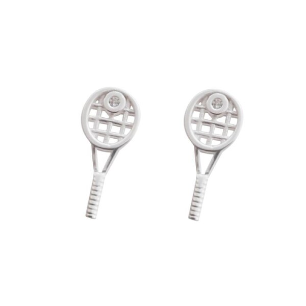 Culturesse 12mm Little Tennis Player Stud Earrings Jewellery Sterling Silver