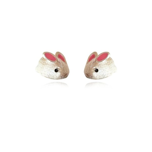 Culturesse 8mm Little Rabbit Dainty Stud Earrings Jewellery Sterling Silver